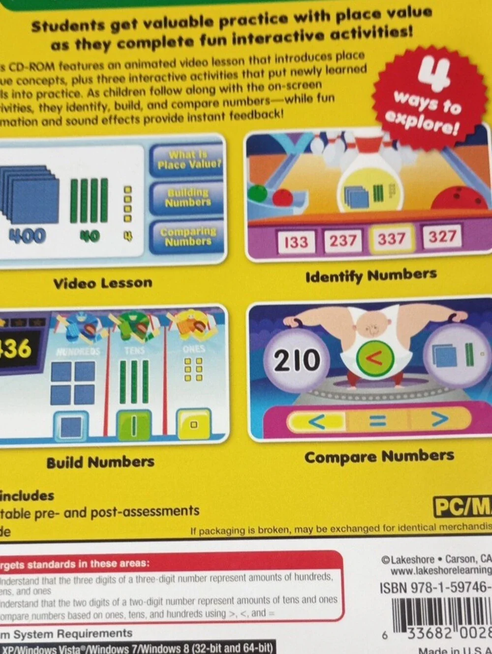 Place Value Interactive Activities Grades 1-3